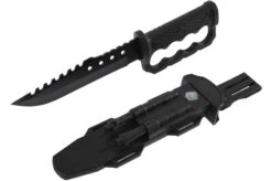 Couteau De Survie & Combat, Avec Poignée Poing Américain & Accessoires (19 Cm) -Martiaux Fitness Magasin couteau de survie combat avec poignee poing americain accessoires 19 cm 1