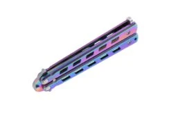 Couteau Papillon, Acier Inoxydable - Iridescent (22 Cm) -Martiaux Fitness Magasin couteau papillon acier inoxydable iridescent 22 cm 3