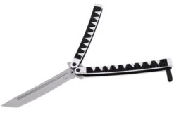 Couteau Papillon Japonais, Style Tanto - Acier Inoxydable (24.5cm) -Martiaux Fitness Magasin couteau papillon style tanto acier inoxydable 25cm 2