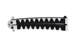 Couteau Papillon Japonais, Style Tanto - Acier Inoxydable (24.5cm) -Martiaux Fitness Magasin couteau papillon style tanto acier inoxydable 25cm 3