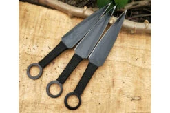 Kunai Fei Biao Acier, Poignée Tressée - Lot De 6 (15 Cm) -Martiaux Fitness Magasin couteaux de lancer fei biao 3