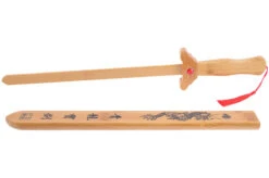 Épée Avec Fourreau, Initiation - Bois Naturel (Petit Modèle) 3 Épée Avec Fourreau, Initiation - Bois Naturel (Petit Modèle) -Martiaux Fitness Magasin epee en bois fourreau dragon petit modele 1