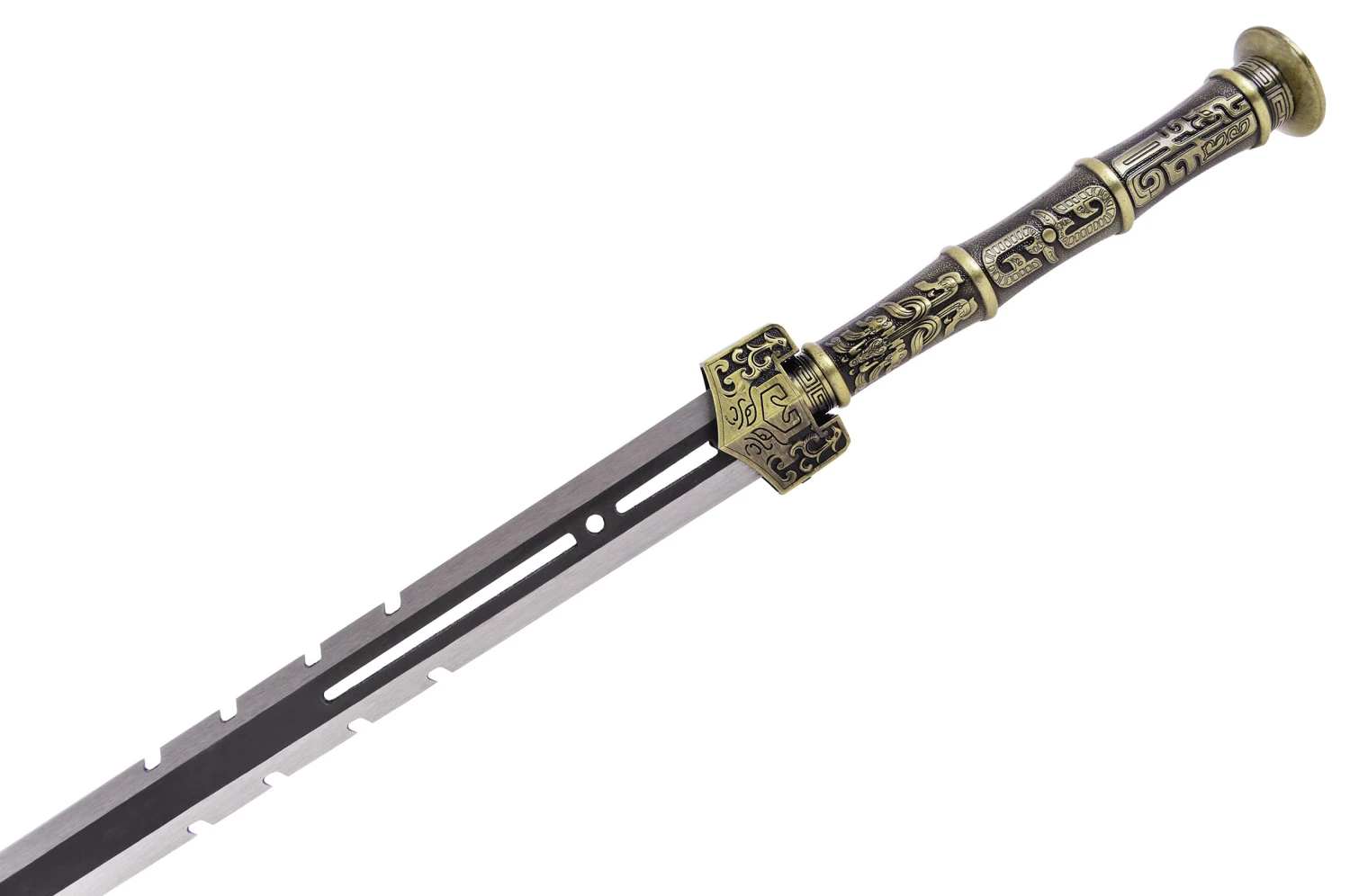 Epee Han ChuanQi - Lame avec crans, Rigide Epee Han ChuanQi - Lame Avec Crans, Rigide -Martiaux Fitness Magasin epee han chuanqi lame avec crans rigide 2