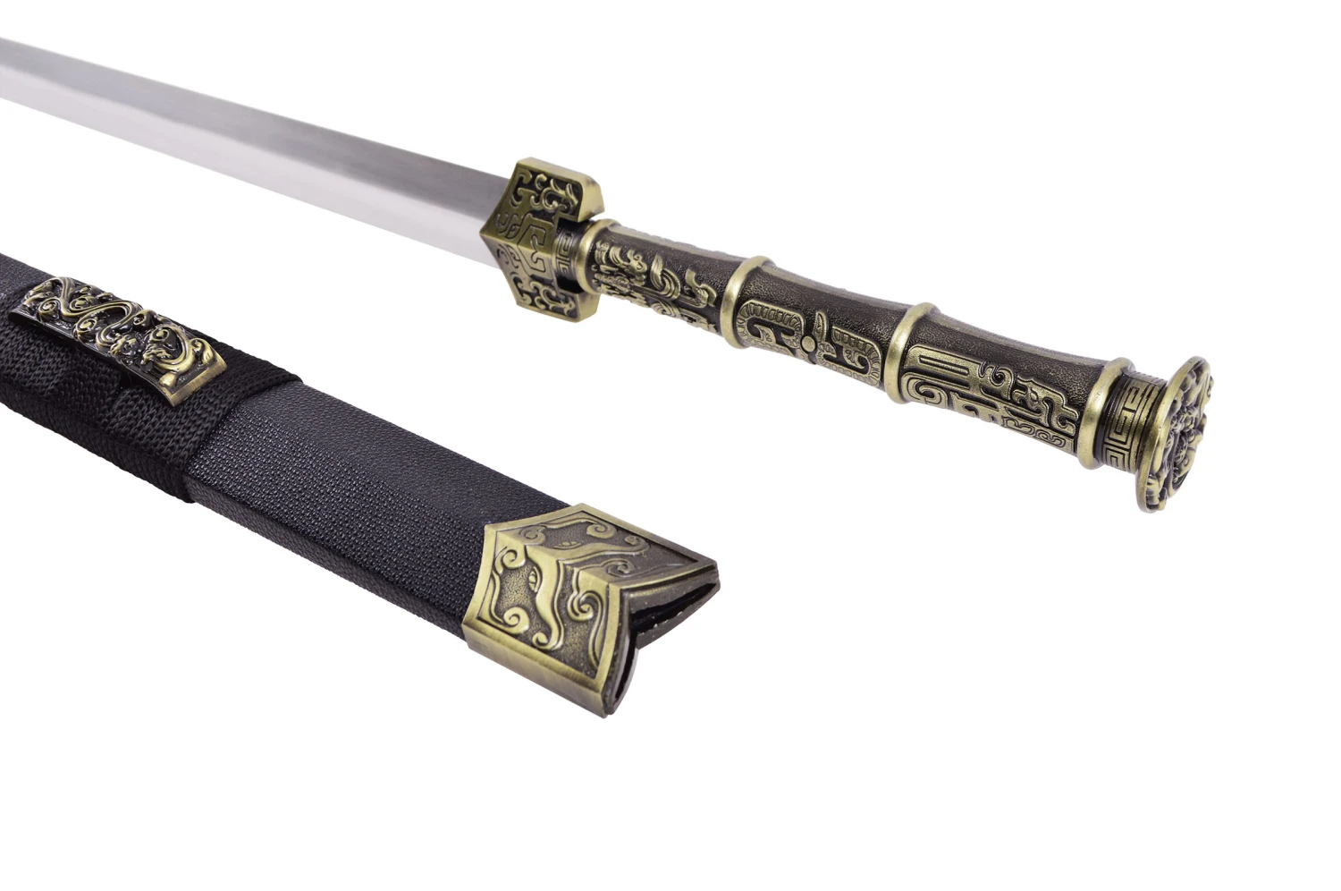 Épée Han YinNeng - Poignée bronze, Rigide Épée Han YinNeng - Poignée Bronze, Rigide -Martiaux Fitness Magasin epee han heineng poignee bronze rigide 3