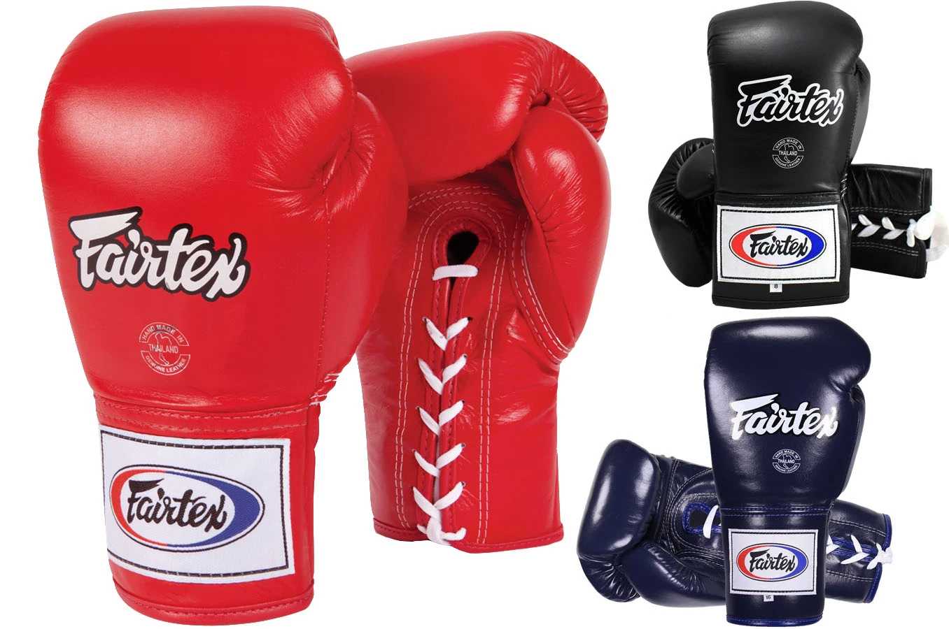 Gants de Boxe, Lacets - Pro, Fairtex Gants De Boxe, Lacets - Pro, Fairtex -Martiaux Fitness Magasin gants de boxe pro a lacets thai proteam