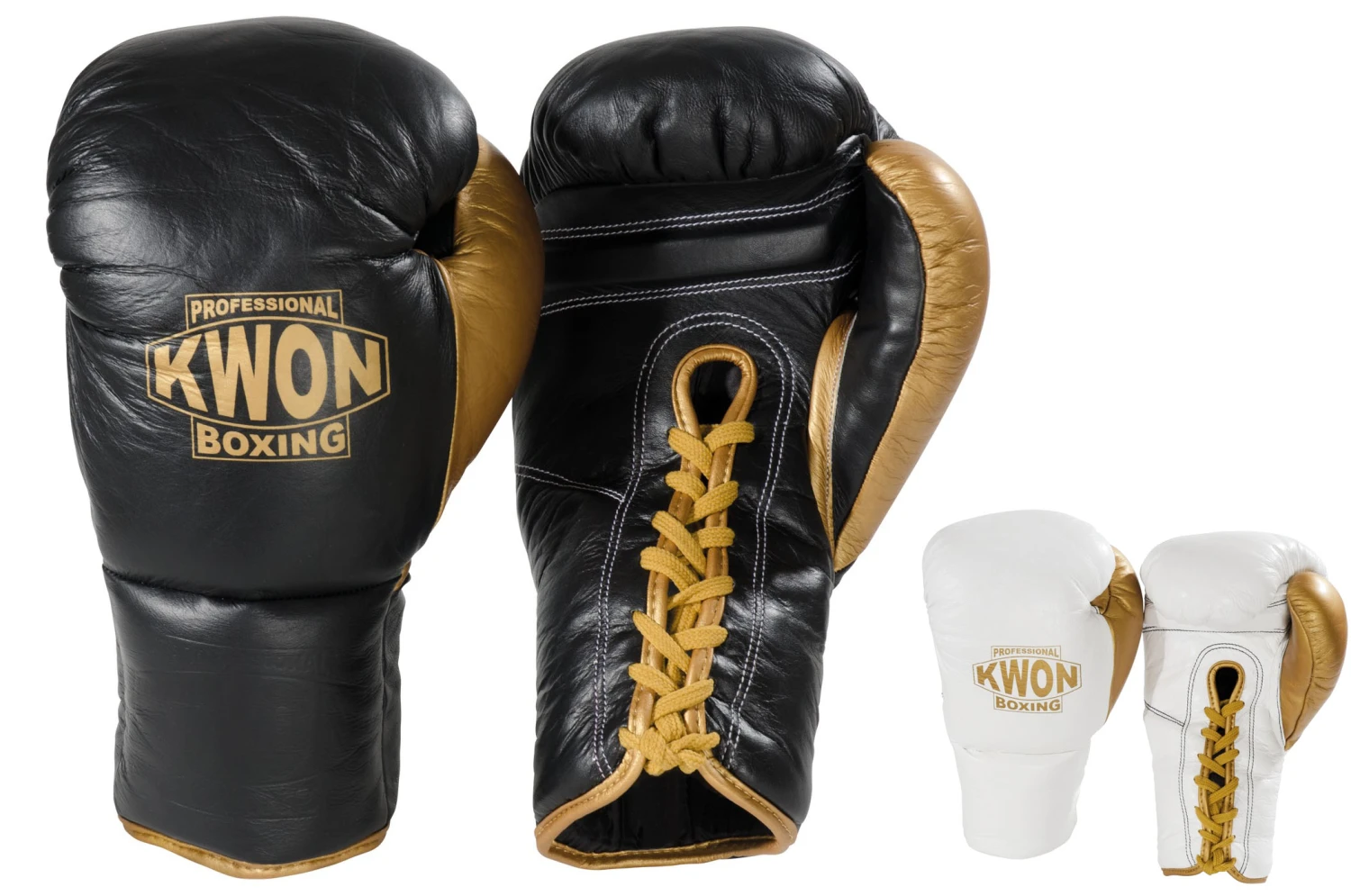 Gants de Boxe Pro - Cuir & Lacets, Kwon Gants De Boxe Pro - Cuir & Lacets, Kwon -Martiaux Fitness Magasin gants de boxe pro cuir lacets kwon
