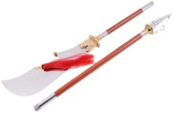 Hallebarde Démontable Guan Dao, à Garde Fine & Lame Large - Rigide -Martiaux Fitness Magasin hallebarde demontable guan dao a garde fine lame large rigide 2
