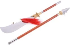 Hallebarde Démontable Guan Dao, Petite Garde - Rigide -Martiaux Fitness Magasin hallebarde demontable guan dao a garde fine rigide 2
