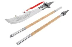 Hallebarde Démontable HaoYue Dragon - Argent/bois, Inox -Martiaux Fitness Magasin hallebarde haoyue dragon demontable argentbois inox 3