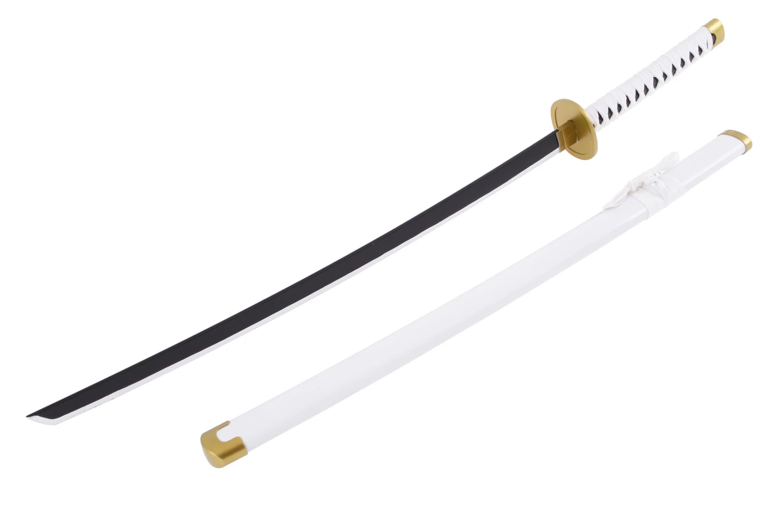 Katana réaliste Blanc, Garde ronde, Baohu - Réplique Bambou Katana Réaliste Blanc, Garde Ronde, Baohu - Réplique Bambou -Martiaux Fitness Magasin katana realiste blanc garde ronde baohu replique bambou 1