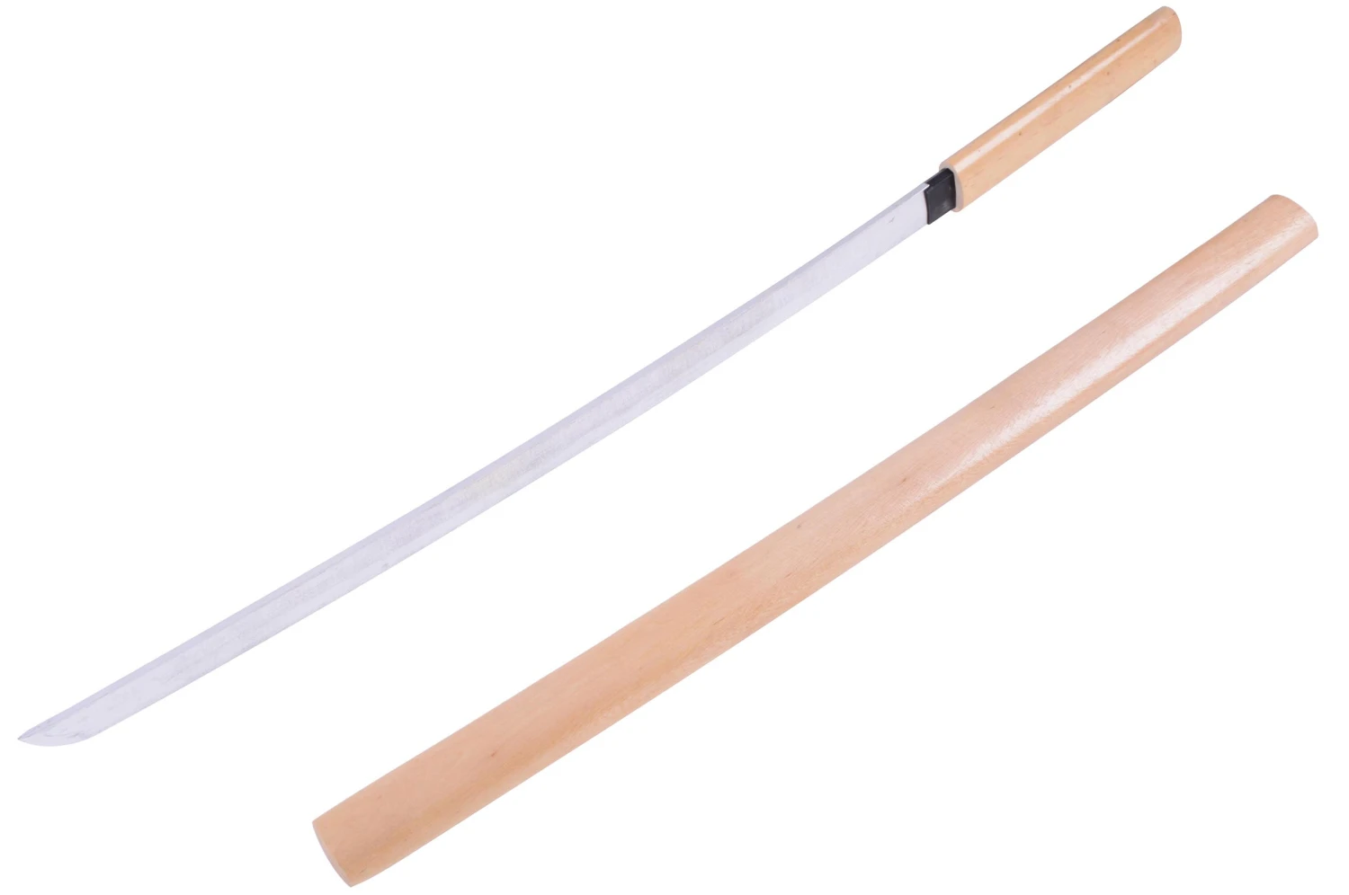 Katana Shirasaya en Bois - Droit & sans garde Katana Shirasaya En Bois - Droit & Sans Garde -Martiaux Fitness Magasin katana shirasaya bois naturel 2