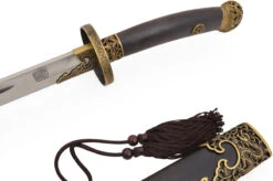 Sabre De La Dynastie Qing - Acier Damas, Rigide Aiguisé 4 Sabre De La Dynastie Qing - Acier Damas, Rigide Aiguisé -Martiaux Fitness Magasin sabre de la dynastie qing acier damas rigide aiguise 2