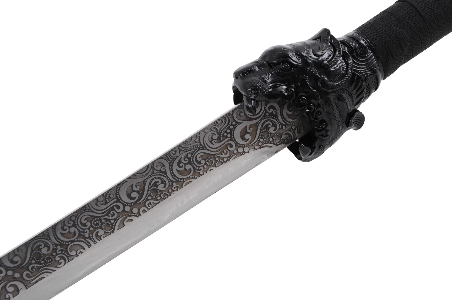 Sabre de la Dynastie Qing - Liuyedao à tête de tigre, Rigide Aiguisé Sabre De La Dynastie Qing - Liuyedao à Tête De Tigre, Rigide Aiguisé -Martiaux Fitness Magasin sabre de la dynastie qing liuyedao a tete de tigre rigide aiguise 3