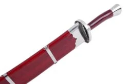 Sabre Entraînement Kungfu, Avec Fourreau, Rouge/Argent - Semi Flexible -Martiaux Fitness Magasin sabre entrainement kungfu avec fourreau rougeargent semi flexible 9