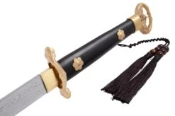 Sabre Sui, Double Dragon - Acier Damas, Forge LK Chen -Martiaux Fitness Magasin sabre sui double dragon acier damas forge lk chen 2