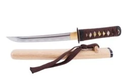 Tanto Fudoshin, Bois Naturel - Lame à Gorge, Aiguisée