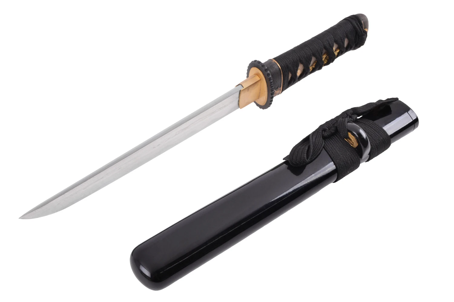 Tanto Fudoshin, Noir - Acier feuilleté, Aiguisé Tanto Fudoshin, Noir - Acier Feuilleté, Aiguisé -Martiaux Fitness Magasin tanto fudoshin noir acier feuillete aiguise 1