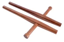 Tonfas Okinawa, Bois - Arrondi 51 Cm -Martiaux Fitness Magasin tonfas okinawa bois arrondi 50 cm 2